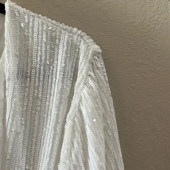 white sequin dress - Picture 6 of 10